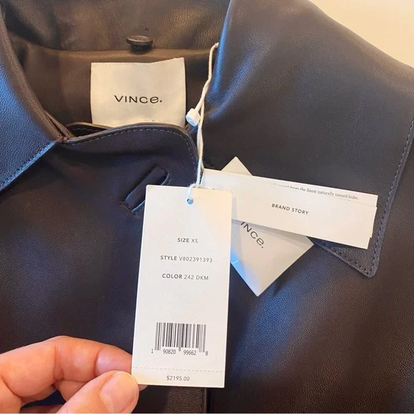 Vince Leather Coat - Picture 8 of 11